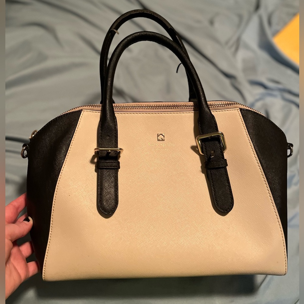Kate Spade Black and Cream Satchel